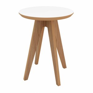 MESA DE CANTO RETRÔ TB38 DALLA COSTA:FREIJÓ COM OFF WHITE