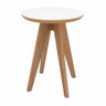 MESA DE CANTO RETRÔ TB38 DALLA COSTA:FREIJÓ COM OFF WHITE - 1