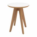 Ver imagem 1 de Mesa de Canto Retrô Tb38 Dalla Costa:freijó com Off White