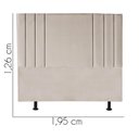Ver imagem 3 de Cabeceira Estofada Grécia 195CM King Courino Bege - D A DECOR