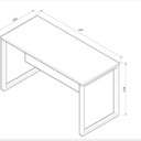 Ver imagem 3 de Mesa Suprema Individual 1,37cm Industrial Noce e Preto Marrom