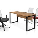 Ver imagem 1 de Mesa Suprema Individual 1,37cm Industrial Noce e Preto Marrom