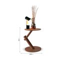 Ver imagem 3 de Mesa de Apoio Wood Lateral Redonda Pé Madeira "Artemisa":Naturale