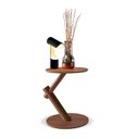 Ver imagem 2 de Mesa de Apoio Wood Lateral Redonda Pé Madeira "Artemisa":Naturale