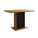 Ver imagem 5 de Mesa Jantar Londres Tampo Canela 120cm Base Preta 4 Cadeiras Base Dourado Estofado Verde