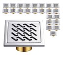 Ver imagem 1 de Ralo Inox 10x10 Kit 23 Uni Banheiro Anti Inseto Anti Odor Cozinha Quintal Varanda Seguro Higienico R