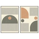 Ver imagem 3 de Quadro Decorativo Minimalista Formas Geométricas e Linhas Moldura Filete:moldura Preta/50x75