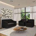 Ver imagem 7 de Recepção Clínica Sofisticada: Namoradeira 2l + 2 Poltronas Preto