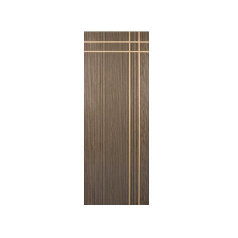 Kit com 4 Folhas de Porta Madeira Decorada 210x60cm Espessura 3,5cm Mantiqueira MGM Marrom/Carvalho Alpha