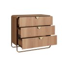 Ver imagem 4 de Cômoda Luna Orgânico 90x82cm 3 Gavetas Hanover/dourado 28068