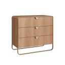 Ver imagem 3 de Cômoda Luna Orgânico 90x82cm 3 Gavetas Hanover/dourado 28068