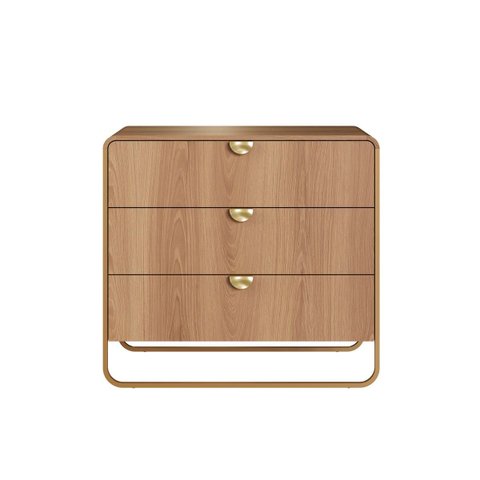 Cômoda Luna Orgânico 90x82cm 3 Gavetas Hanover/dourado 28068