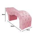 Ver imagem 4 de Maca Estética Estofada Reclinável Ergonômica Spa Veludo Yara:Rosê
