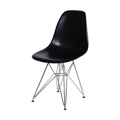 Cadeira Charles Eames Eiffel Dkr Base Cromada:preta