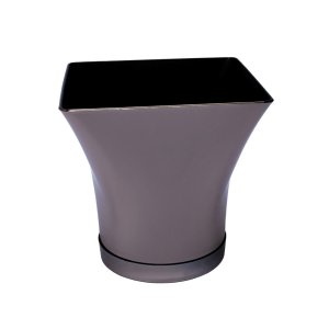 Vaso Planta Cachepô Quadrado Decorativo Anti Dengue 3,5L:Fumê