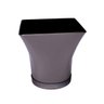 Vaso Planta Cachepô Quadrado Decorativo Anti Dengue 3,5L:Fumê - 1