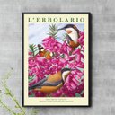 Ver imagem 1 de Quadro Passarinhos com Flores Rosas 33x24cm:moldura Preta
