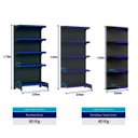 Ver imagem 5 de Kit 4 Gôndolas New Premium 1,70m Preta Parede 40/30 + Canto 40/30