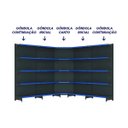 Ver imagem 2 de Kit 4 Gôndolas New Premium 1,70m Preta Parede 40/30 + Canto 40/30