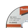 Disco de Corte Inox Wa60 41/2 X 3/64 X 7/8 Tbf 2 - Makita D-20002-10 - 2
