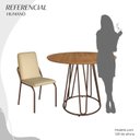Ver imagem 5 de Conjunto Sala de Jantar Mesa Redonda 100cm Base Omega Tampo Mdf Malibu