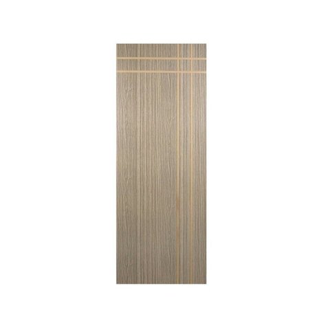 Kit com 2 Folhas de Porta Madeira Decorada 210x70cm Espessura 3,5cm Mantiqueira MGM Cinza/Carvalho a
