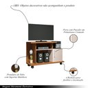 Ver imagem 3 de Rack Decorativo Compacto Frodo Tv até 26 Pol Cinamomo/off White G26 - Gran Belo
