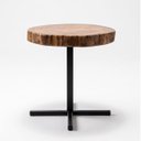 Ver imagem 3 de Mesa de Canto Lateral Sofá Madeira Maciça Borda Viva Bolacha