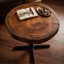 Ver imagem 7 de Mesa de Canto Lateral Sofá Madeira Maciça Borda Viva Bolacha