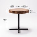 Ver imagem 4 de Mesa de Canto Lateral Sofá Madeira Maciça Borda Viva Bolacha