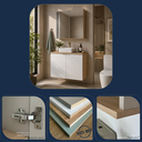 Ver imagem 3 de Conjunto Nature 90cm Estilare CNJ4033 Carvalho/Branco