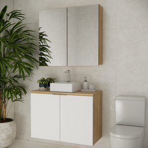 Conjunto Nature 90cm Estilare Cnj4033 Carvalho/branco