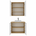 Ver imagem 2 de Conjunto Nature 90cm Estilare CNJ4033 Carvalho/Branco
