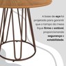 Conjunto Sala de Jantar Mesa Redonda 100cm Base Omega Tampo Mdf Malibu - 10