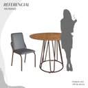Ver imagem 5 de Conjunto Sala de Jantar Mesa Redonda 100cm Base Omega Tampo Mdf Malibu
