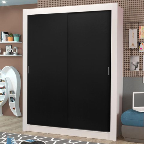 Guarda-roupa Solteiro Madesa Dallas Plus 2 Portas de Correr 4 Gavetas