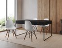 Ver imagem 1 de Conjunto Industrial Filadelfia 137x90 Ferro Preto Tampo Preto 4 Cadeiras Branco