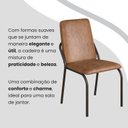 Ver imagem 7 de Conjunto Sala de Jantar Mesa Redonda 100cm Base Omega Tampo MDF Laca com Vidro Malibu Preto/Marrom