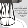 Conjunto Sala de Jantar Mesa Redonda 100cm Base Omega Tampo Mdf Laca com Vidro Malibu - 10