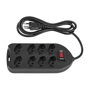 Protetor Eletrônico e Filtro de Linha Epe 1008+ Com 8 Tomadas Preto Intelbras