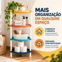 Ver imagem 2 de Estante Modular 4 Prateleiras Organizadora Multiuso Aparador Sala Fruteira Rack Cozinha Quarto Banhe