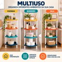 Ver imagem 4 de Estante Modular 4 Prateleiras Organizadora Multiuso Aparador Sala Fruteira Rack Cozinha Quarto Banhe
