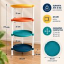 Ver imagem 7 de Estante Modular 4 Prateleiras Organizadora Multiuso Aparador Sala Fruteira Rack Cozinha Quarto Banhe
