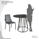 Ver imagem 5 de Conjunto Sala de Jantar Mesa Redonda 100cm Base Omega Tampo Mdf Laca com Vidro Malibu