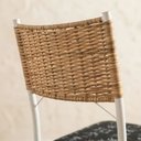 Ver imagem 2 de Kit 4 Cadeiras Atlanta Corino Preto Lirio e Rattan Carvalho Tubo Branco