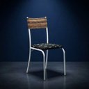 Ver imagem 4 de Kit 4 Cadeiras Atlanta Corino Preto Lirio e Rattan Carvalho Tubo Branco