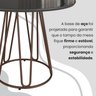 Conjunto Sala de Jantar Mesa Redonda 100cm Base Omega Tampo Mdf Laca com Vidro Malibu - 10