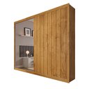 Ver imagem 2 de Guarda Roupa Rustic 1 Porta Ripado e 1 Porta com Espelho -Mademarcs