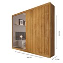 Ver imagem 4 de Guarda Roupa Rustic 1 Porta Ripado e 1 Porta com Espelho -Mademarcs