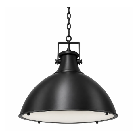Pendente Industrial Lamps D52X50CM Cor Preto Fosco Alumens